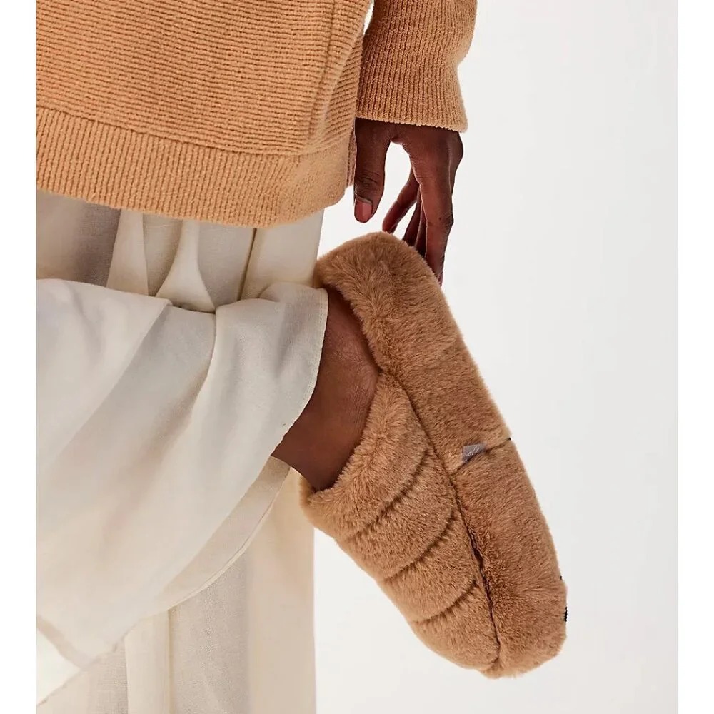 🎉LAST CHANCE🎉 FREE PEOPLE It's A Vibe Platform Slippers / Teddy - Picture 3 of 12